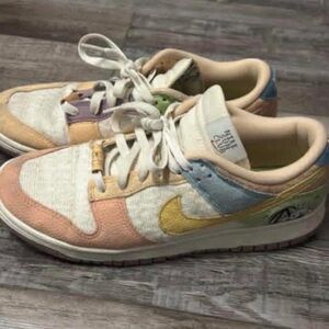 Nike dunks Pastel Sneakers - Peach, Yellow, Blue
